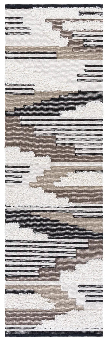 Safavieh Kenya 2'-3" x 8'-0" Rug in Black / Ivory