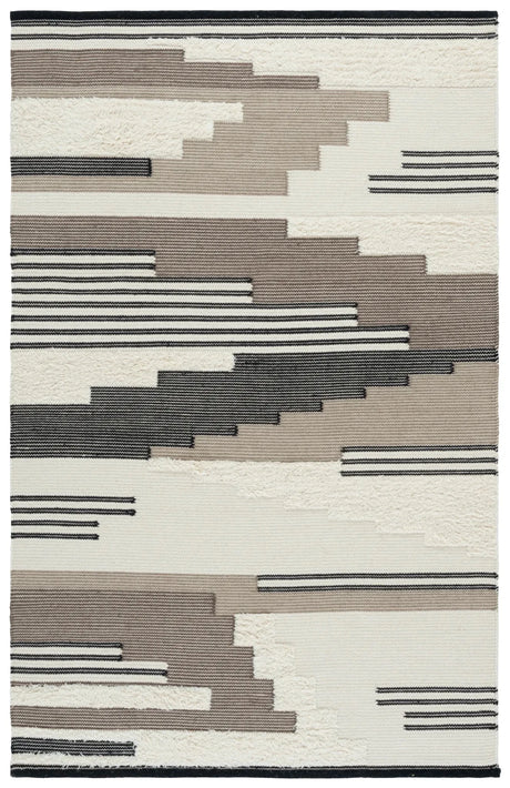 Safavieh Kenya 4'-0" x 6'-0" Rug in Black / Ivory