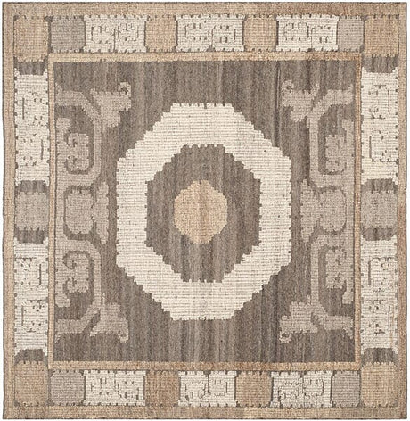 Safavieh Kenya Kny313A Ivory / Brown Rugs - Safavieh - kny313a - 7sq