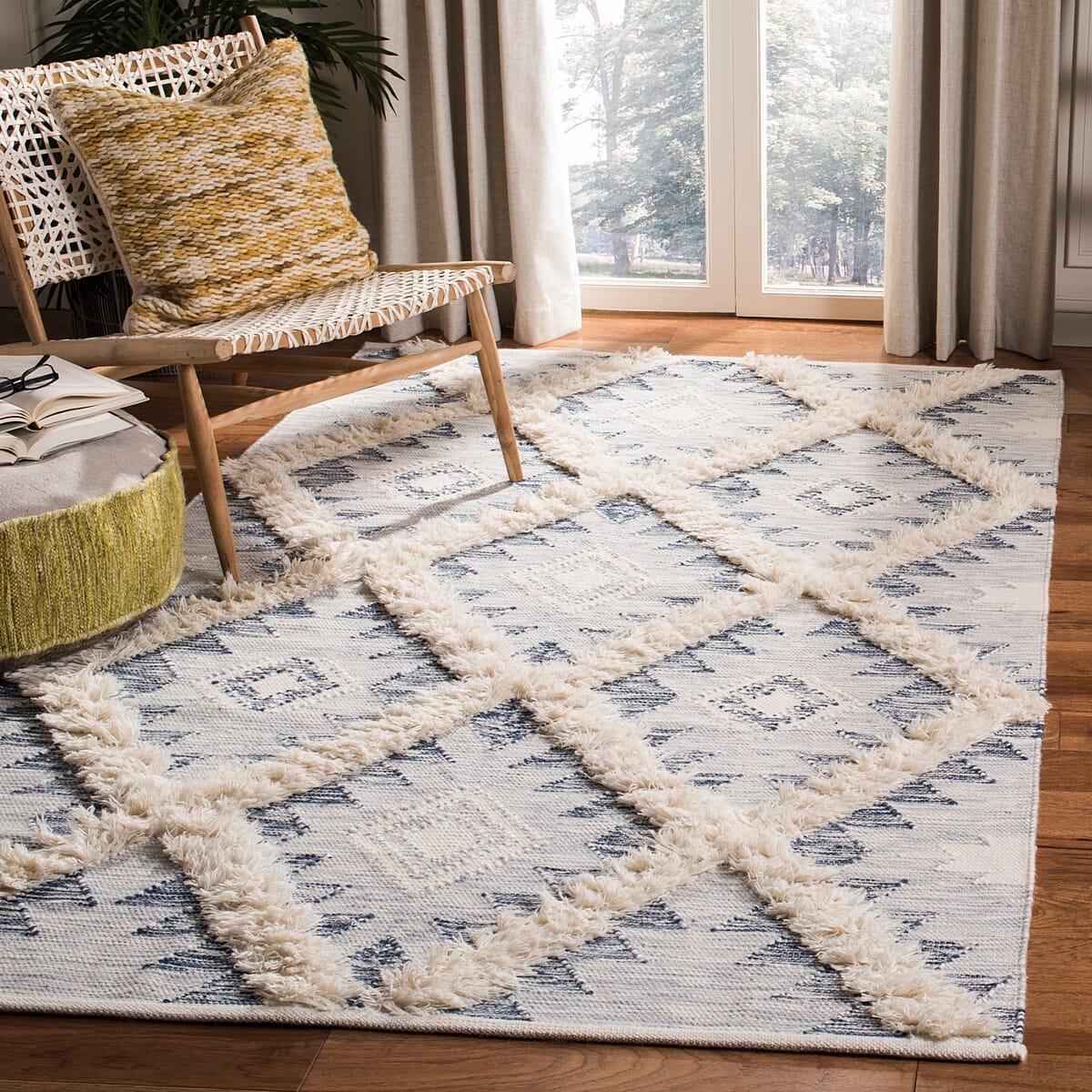 Safavieh Kenya Kny455G Silver / Ivory Rugs - Safavieh - kny455g - 6