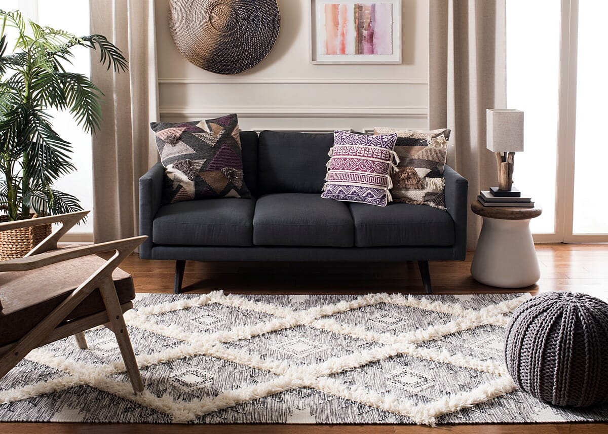 Safavieh Kenya Kny455Z Black / Ivory Rugs - Safavieh - kny455z - 6