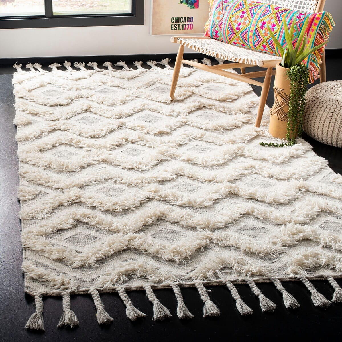 Safavieh Kenya Kny605F Grey / Ivory Rugs - Safavieh - kny605f - 6