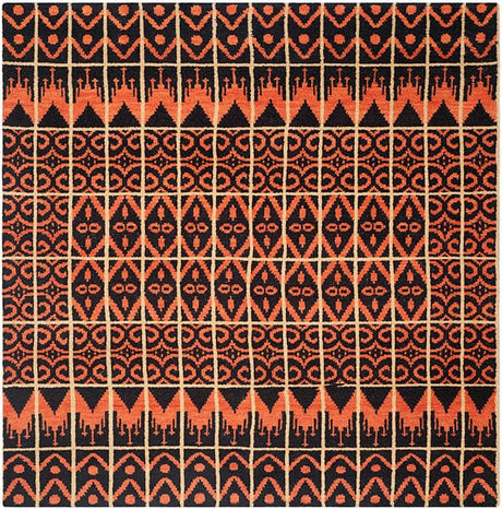 Safavieh Kenya Kny609A Orange / Black Rugs - Safavieh - kny609a - 7sq