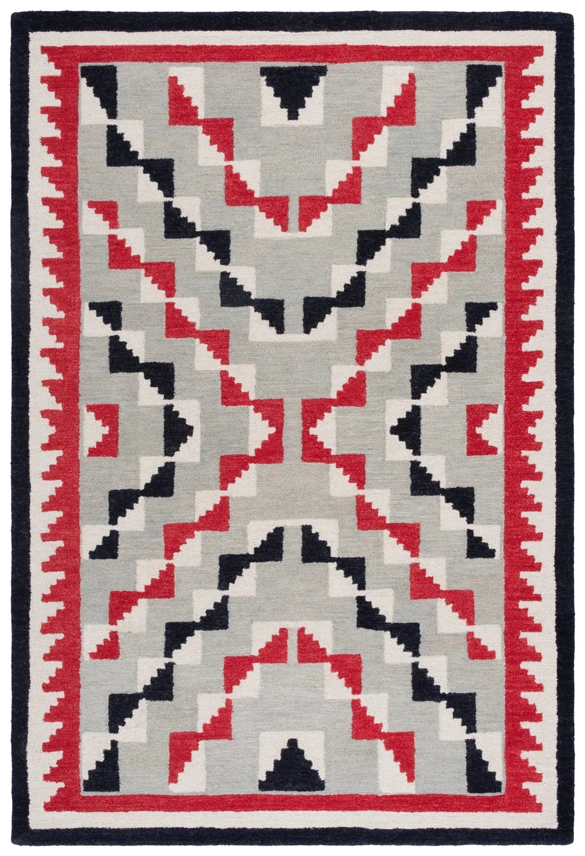 Safavieh Kenya 4'-0" x 6'-0" Rug in Red / Black