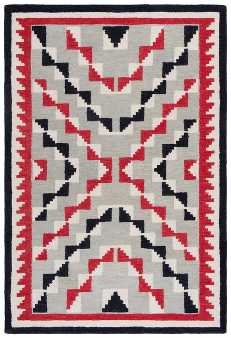 Safavieh Kenya 4'-0" x 6'-0" Rug in Red / Black