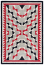 Safavieh Kenya 4'-0" x 6'-0" Rug in Red / Black