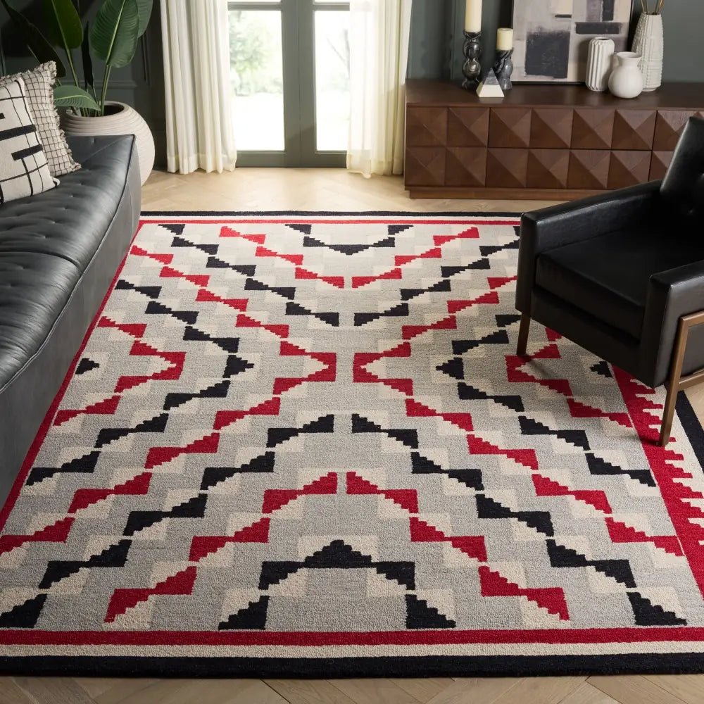 Safavieh Kenya 8'-0" x 10'-0" Rug in Red / Black