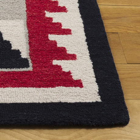 Safavieh Kenya 4'-0" x 6'-0" Rug in Red / Black