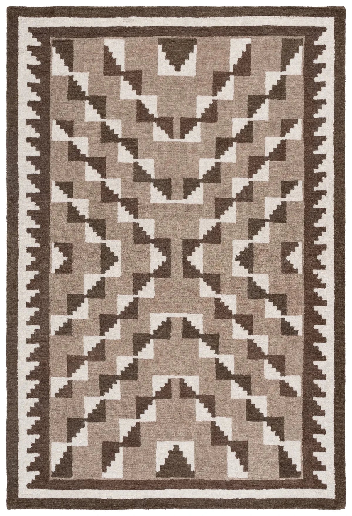 Safavieh Kenya 4'-0" x 6'-0" Rug in Brown / Ivory