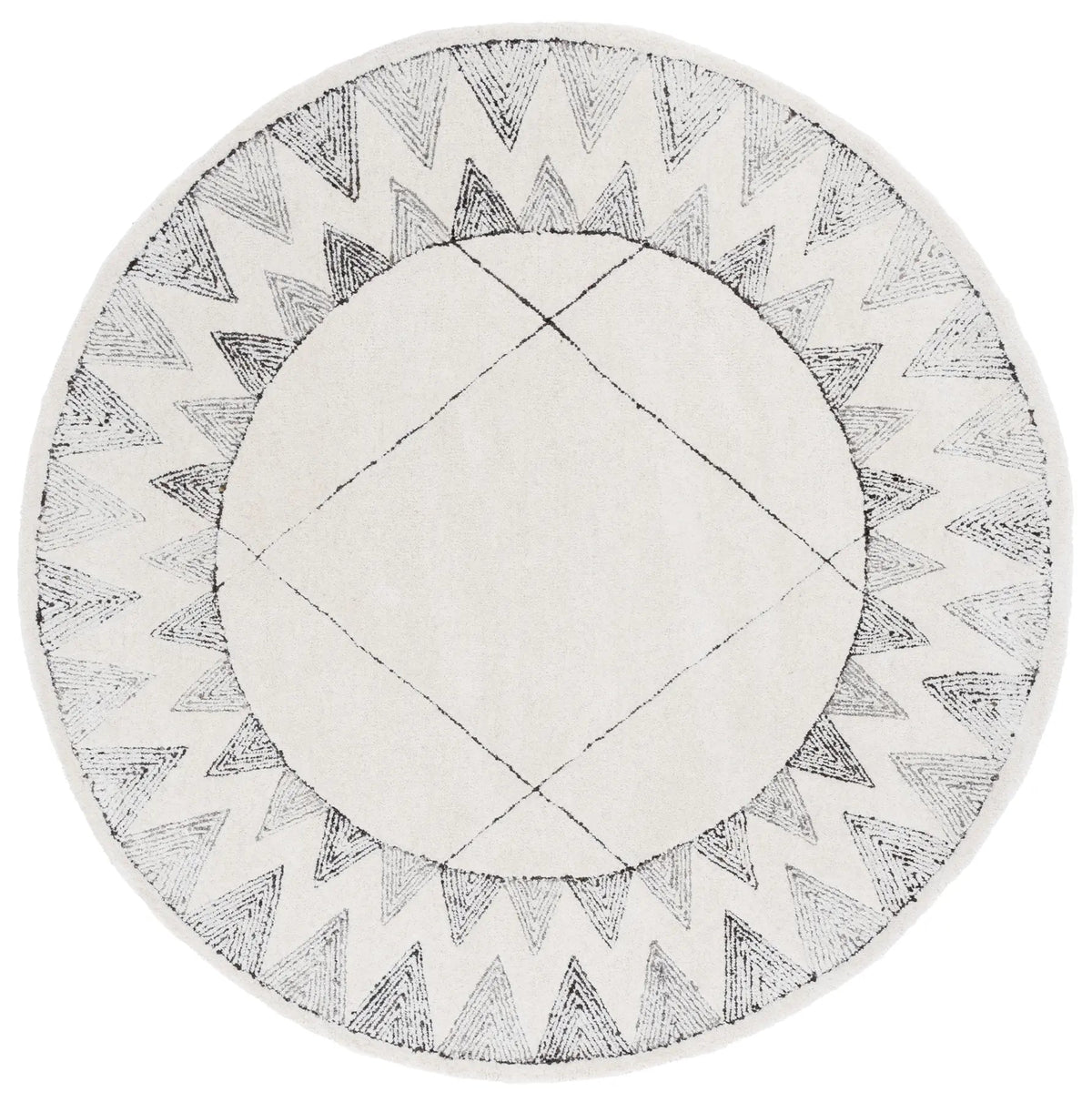Safavieh Kenya 6'-0" x 6'-0" Rug in Ivory / Black
