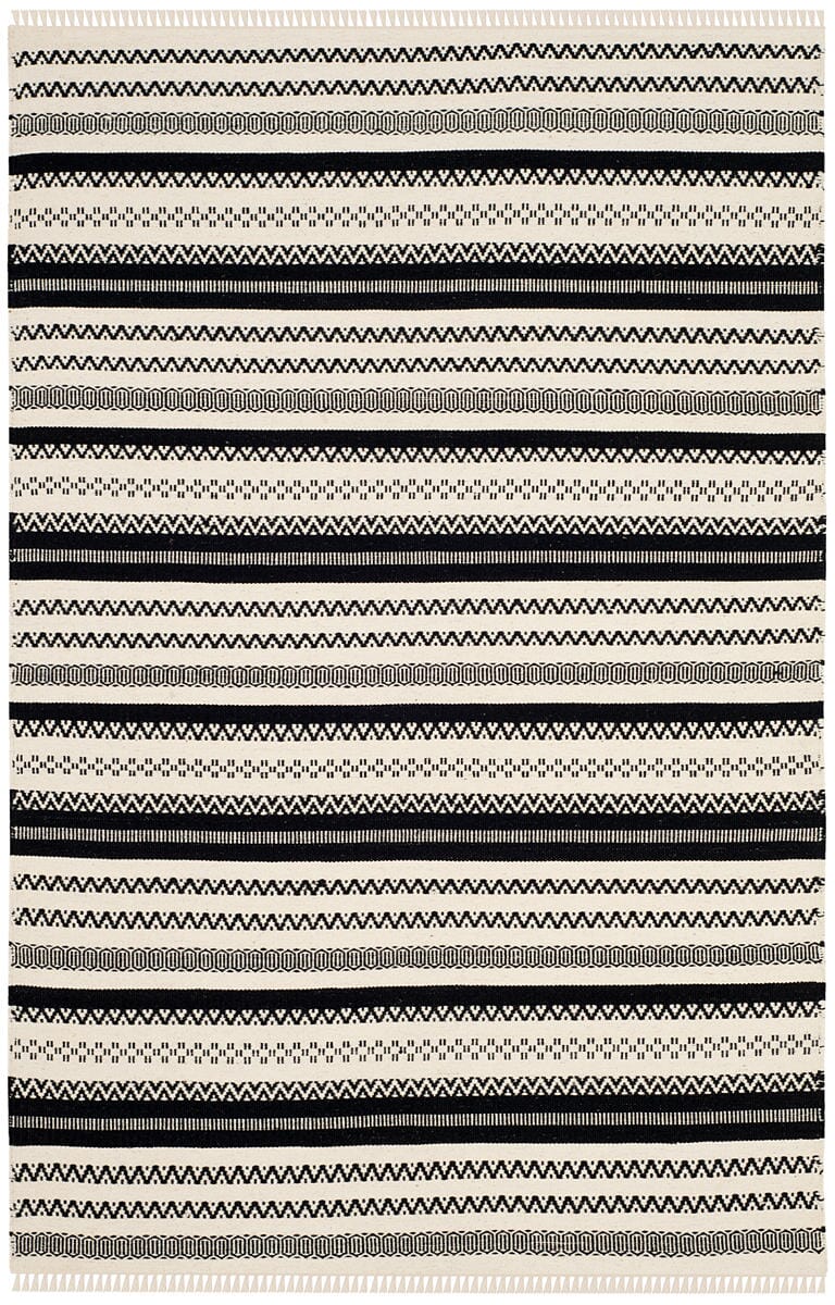 Safavieh Kilim Klm101C Ivory / Black Rugs - Safavieh - klm101c - 4