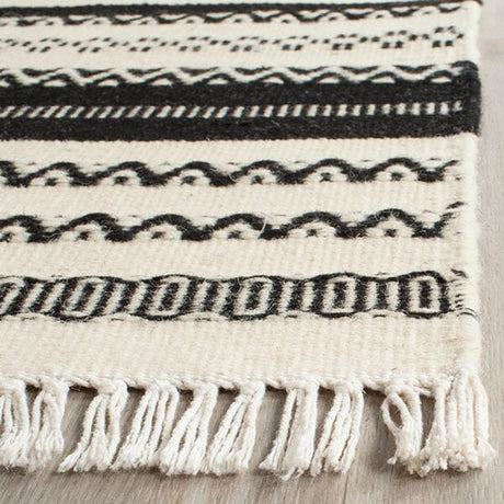 Safavieh Kilim Klm101C Ivory / Black Rugs - Safavieh - klm101c - 4