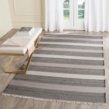 Safavieh Kilim Klm103A Grey / Black Rugs - Safavieh - klm103a - 4