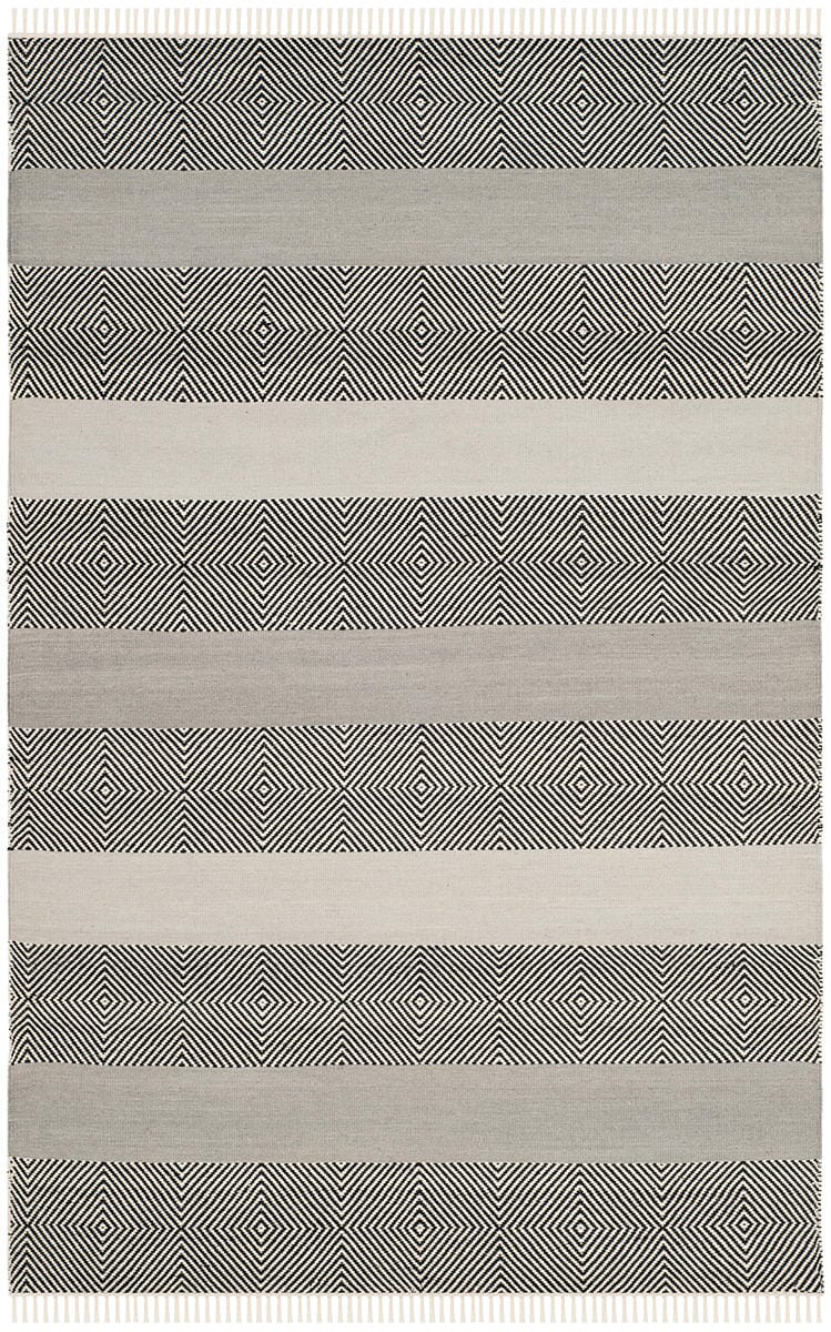 Safavieh Kilim Klm103A Grey / Black Rugs - Safavieh - klm103a - 4