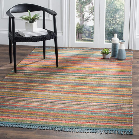 Safavieh Kilim Klm108B Blue / Orange Rugs - Safavieh - klm108b - 4