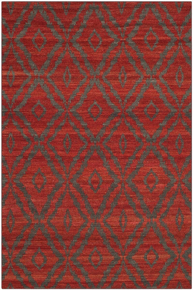 Safavieh Kilim Klm215B Rust / Grey Rugs - Safavieh - klm215b - 4