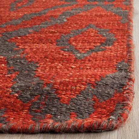 Safavieh Kilim Klm215B Rust / Grey Rugs - Safavieh - klm215b - 4