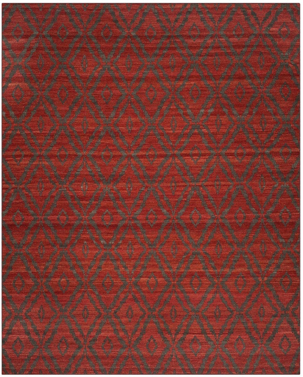 Safavieh Kilim Klm215B Rust / Grey Rugs - Safavieh - klm215b - 4