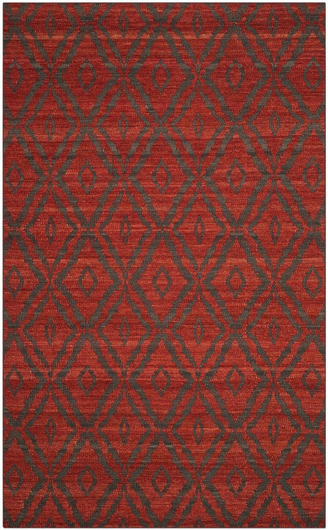 Safavieh Kilim Klm215B Rust / Grey Rugs - Safavieh - klm215b - 4