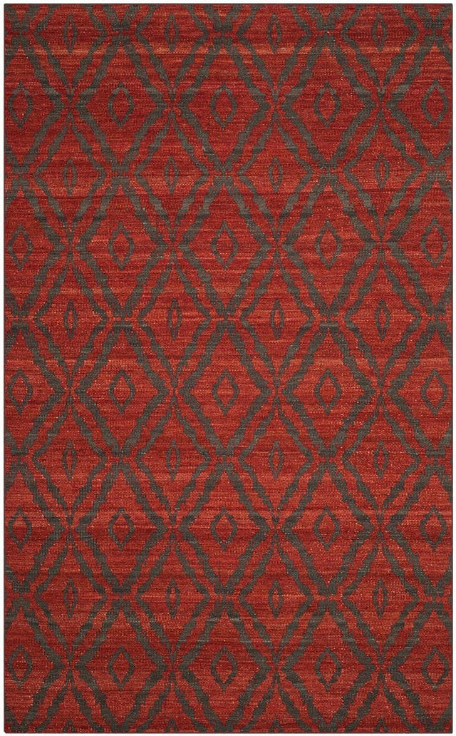 Safavieh Kilim Klm215B Rust / Grey Rugs - Safavieh - klm215b - 4