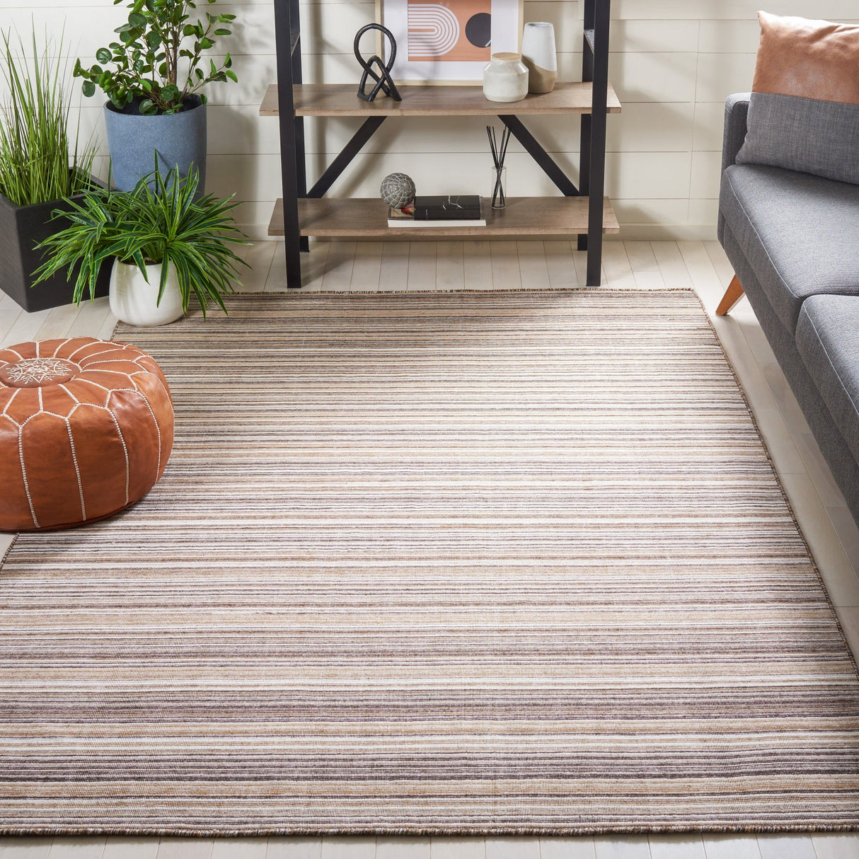Safavieh Kilim Klm313T Brown/Yellow Rug - Safavieh - klm313t - 3