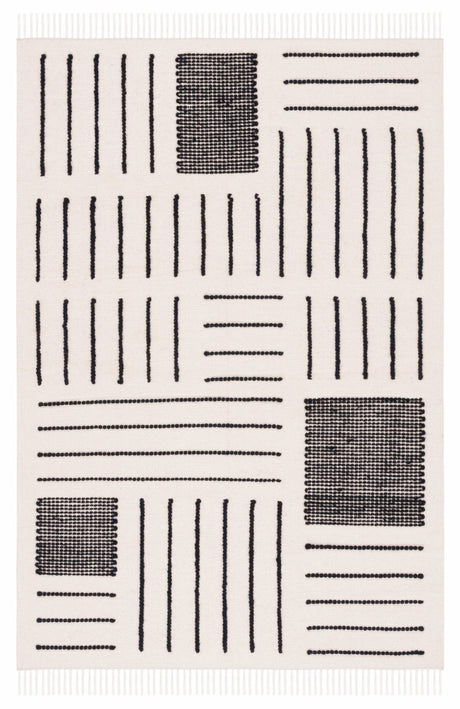 Safavieh Kilim Klm326A Ivory/Black Rug - Safavieh - klm326a - 6r