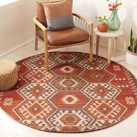 Safavieh Kilim Klm328Q Red/Olive Rug - Safavieh - klm328q - 6r