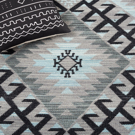 Safavieh Kilim Klm330F Grey/Black Rug - Safavieh - klm330f - 6r