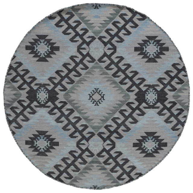 Safavieh Kilim Klm330F Grey/Black Rug - Safavieh - klm330f - 6r