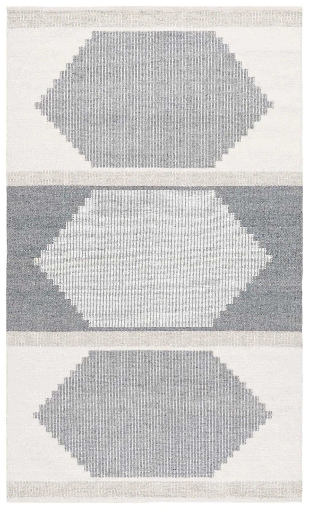 Safavieh Kilim 4'-0" x 6'-0" Rug in Light Grey / Ivory