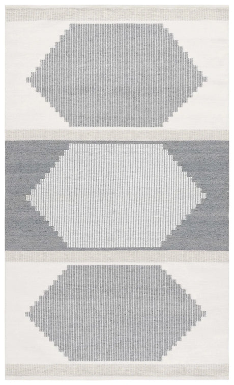 Safavieh Kilim 4'-0" x 6'-0" Rug in Light Grey / Ivory