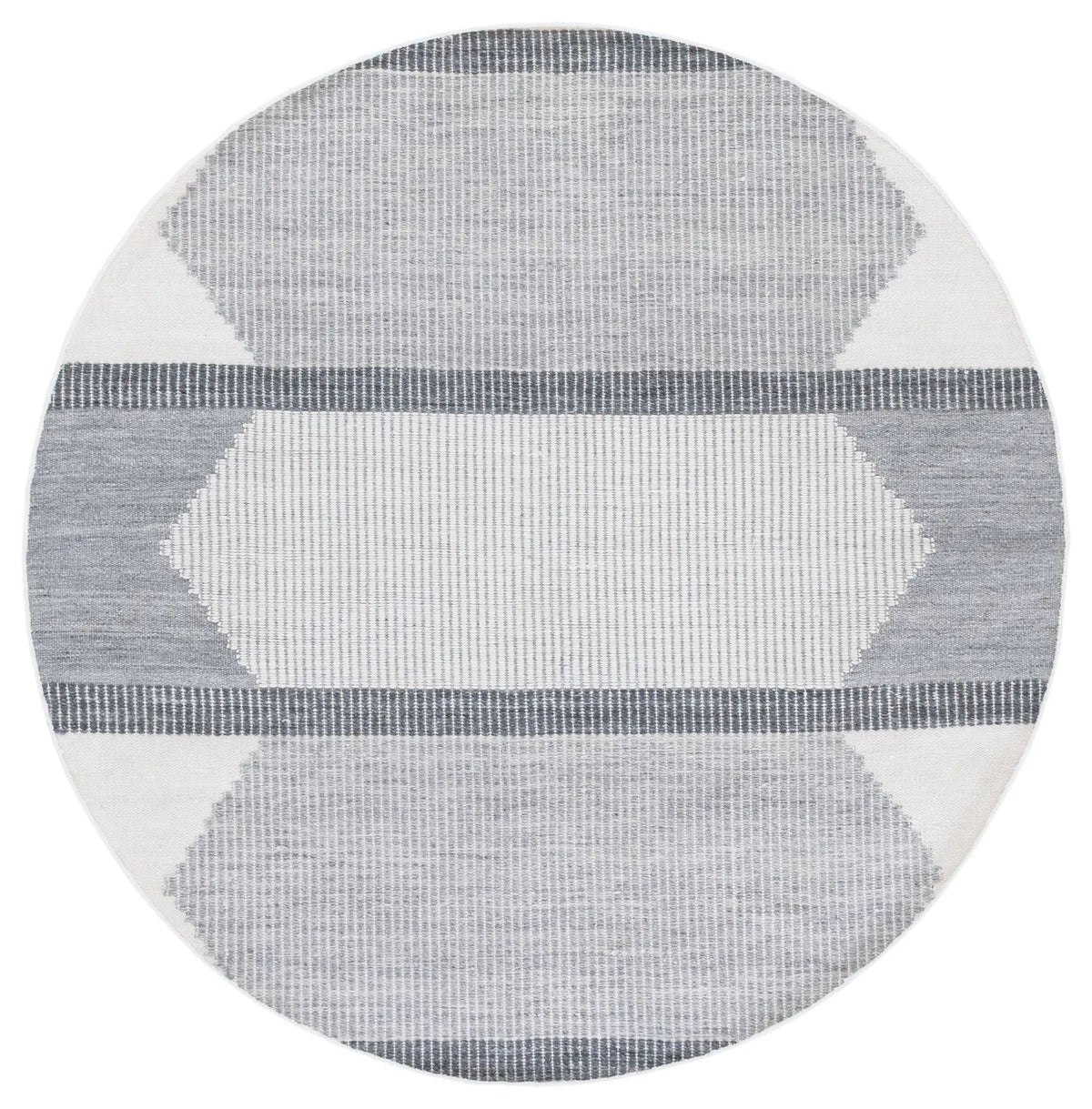 Safavieh Kilim 6'-0" x 6'-0" Rug in Light Grey / Ivory