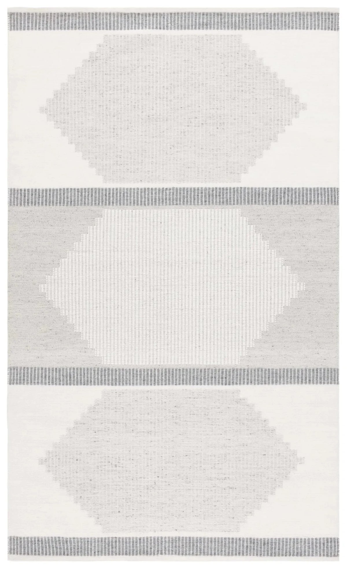 Safavieh Kilim 4'-0" x 6'-0" Rug in Dark Grey / Ivory