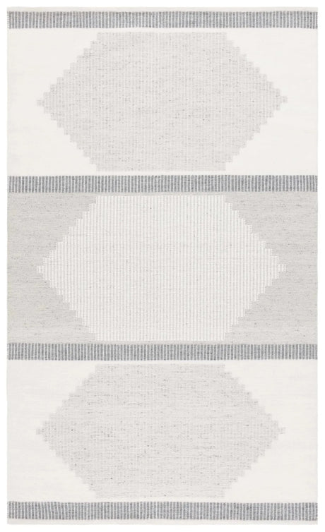 Safavieh Kilim 4'-0" x 6'-0" Rug in Dark Grey / Ivory