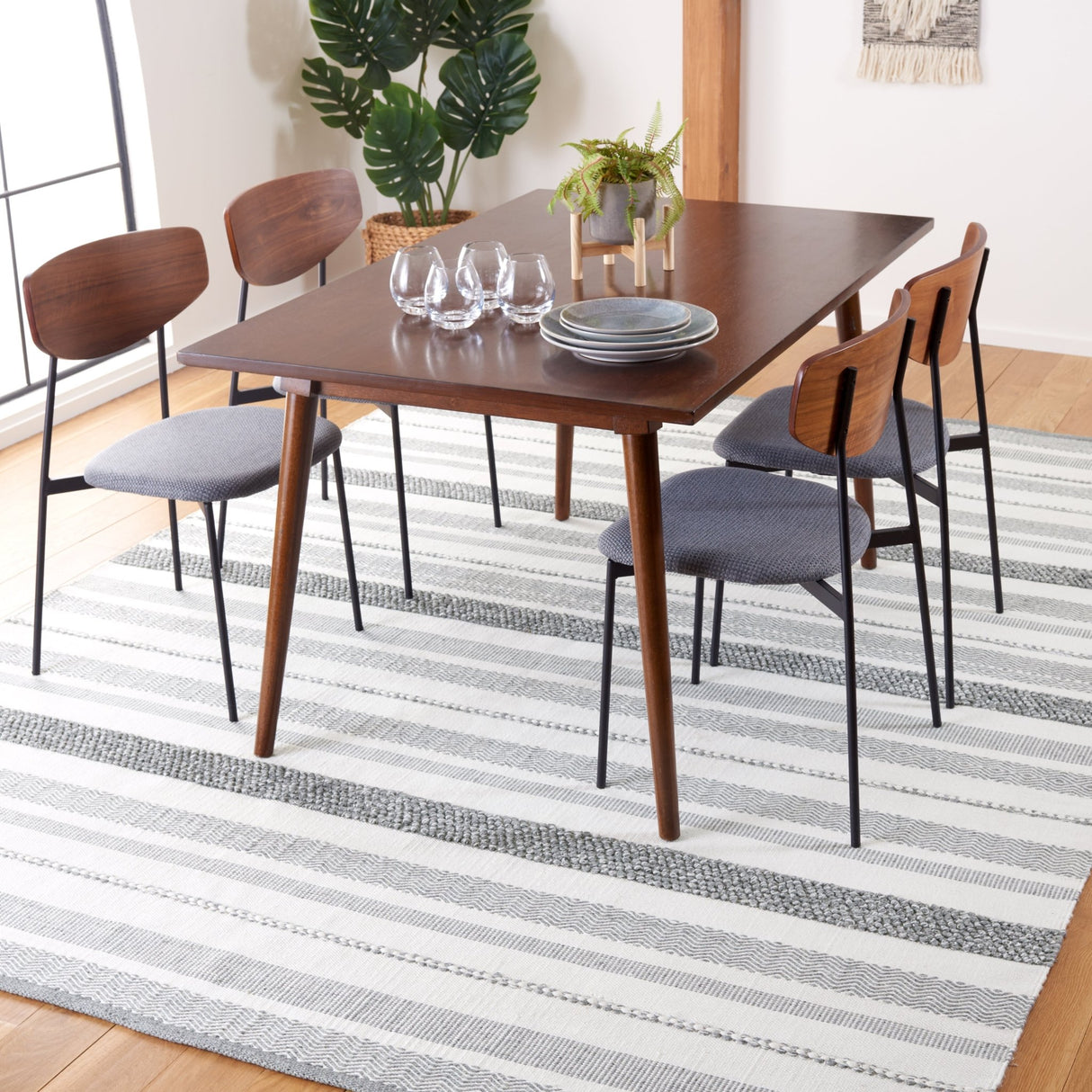 Safavieh Kilim Klm445G Silver/Ivory Rug - Safavieh - klm445g - 28