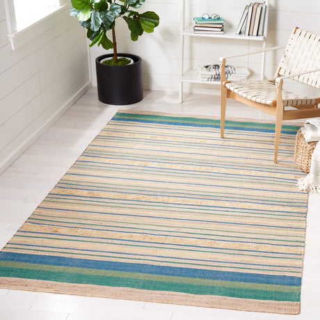 Safavieh Kilim Klm462Y Natural/Green Rug - Safavieh - klm462y - 3