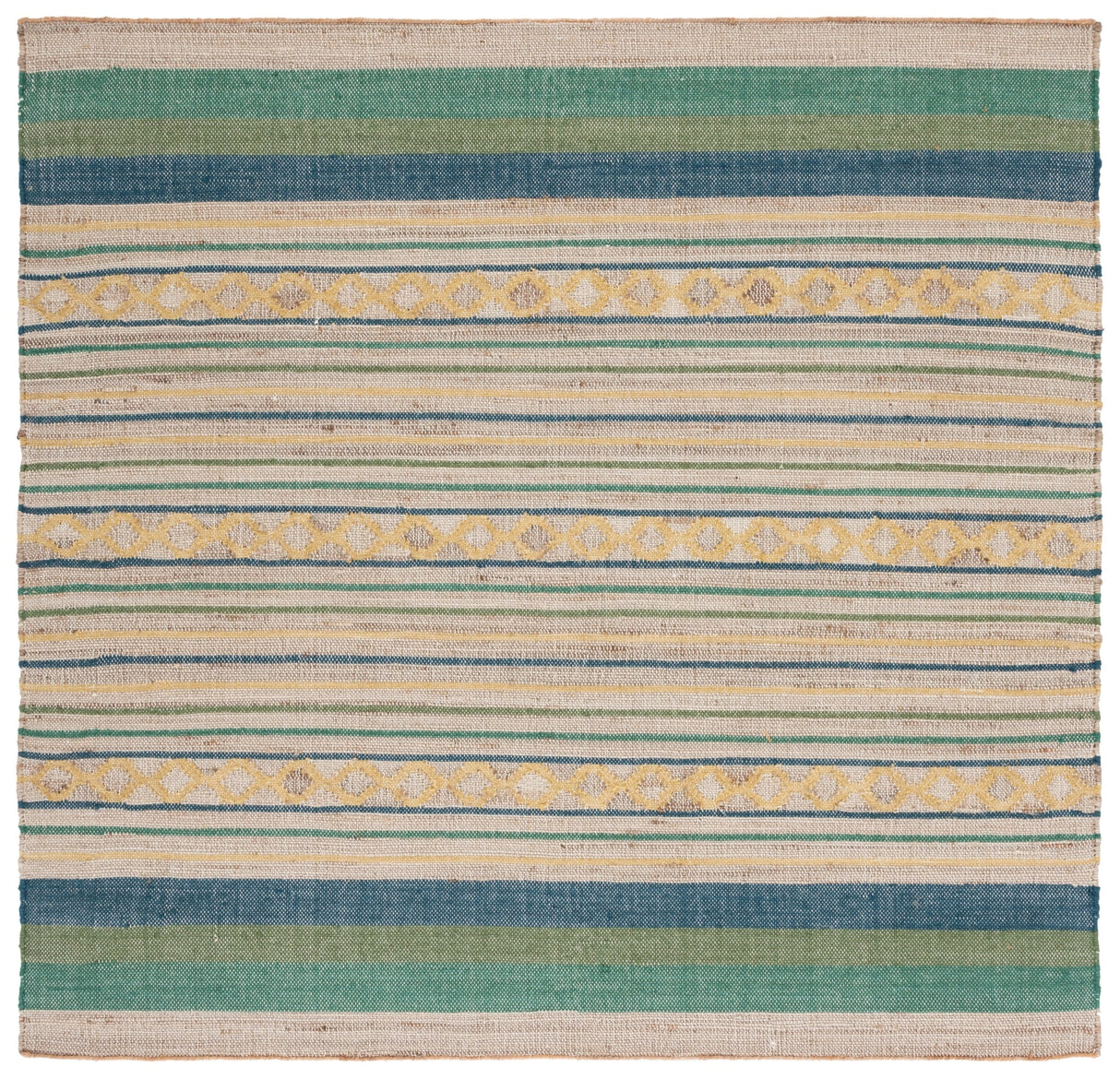 Safavieh Kilim Klm462Y Natural/Green Rug - Safavieh - klm462y - 6sq