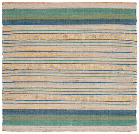 Safavieh Kilim Klm462Y Natural/Green Rug - Safavieh - klm462y - 6sq