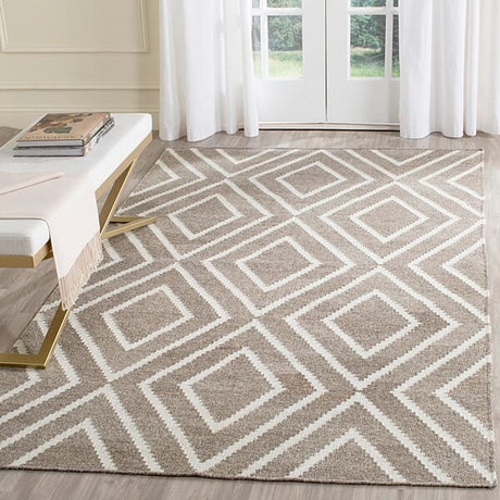 Safavieh Kilim Klm516A Ivory / Grey Rugs - Safavieh - klm516a - 4