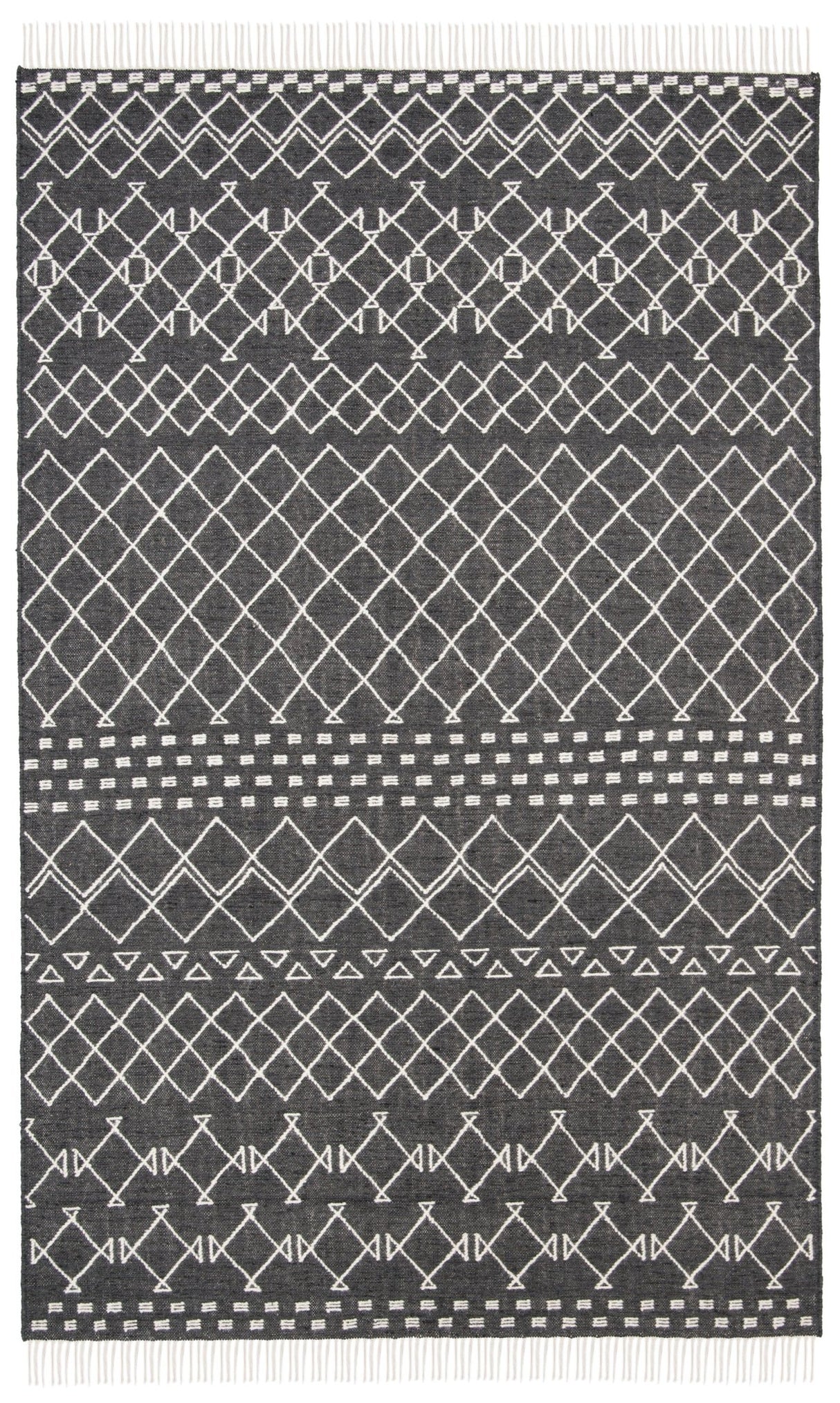 Safavieh Kilim Klm522A Charcoal/Ivory Rugs - Safavieh - klm522a - 4
