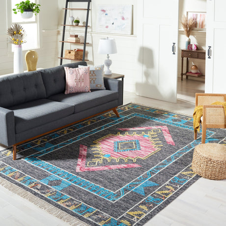 Safavieh Kilim Klm524Z Black/Pink Rugs - Safavieh - klm524z - 4