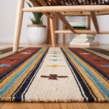 Safavieh Kilim Klm710A Ivory/Rust Rug - Safavieh - klm710a - 29