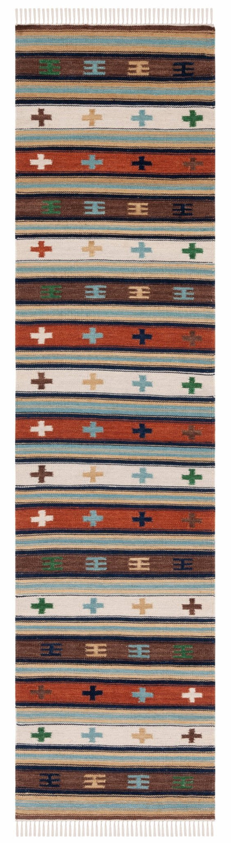 Safavieh Kilim Klm710A Ivory/Rust Rug - Safavieh - klm710a - 29