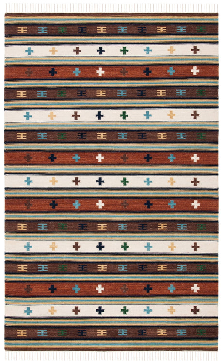 Safavieh Kilim Klm710A Ivory/Rust Rug - Safavieh - klm710a - 3