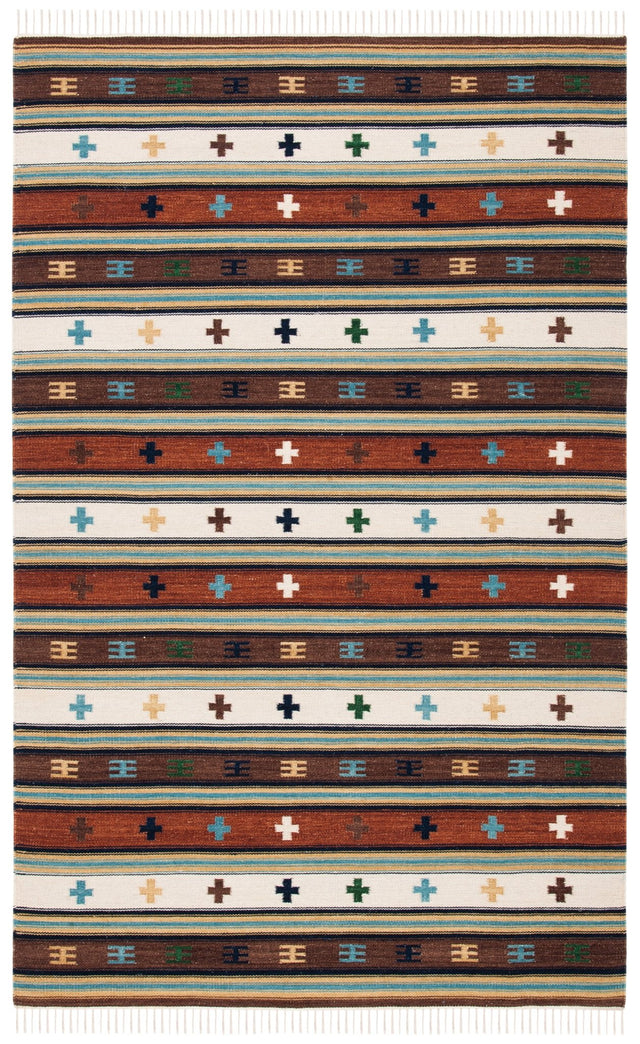 Safavieh Kilim Klm710A Ivory/Rust Rug - Safavieh - klm710a - 3