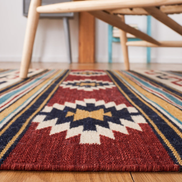 Safavieh Kilim Klm711A Ivory/Rust Rug - Safavieh - klm711a - 29