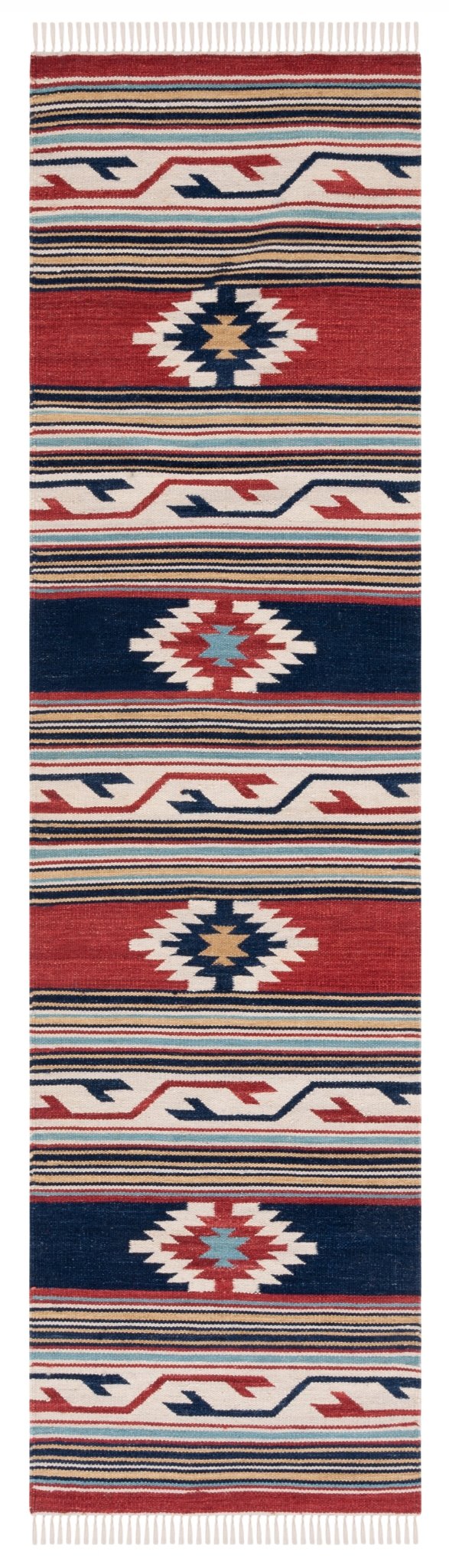 Safavieh Kilim Klm711A Ivory/Rust Rug - Safavieh - klm711a - 29