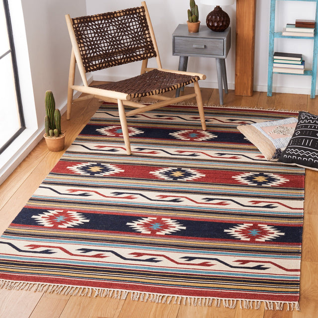 Safavieh Kilim Klm711A Ivory/Rust Rug - Safavieh - klm711a - 3