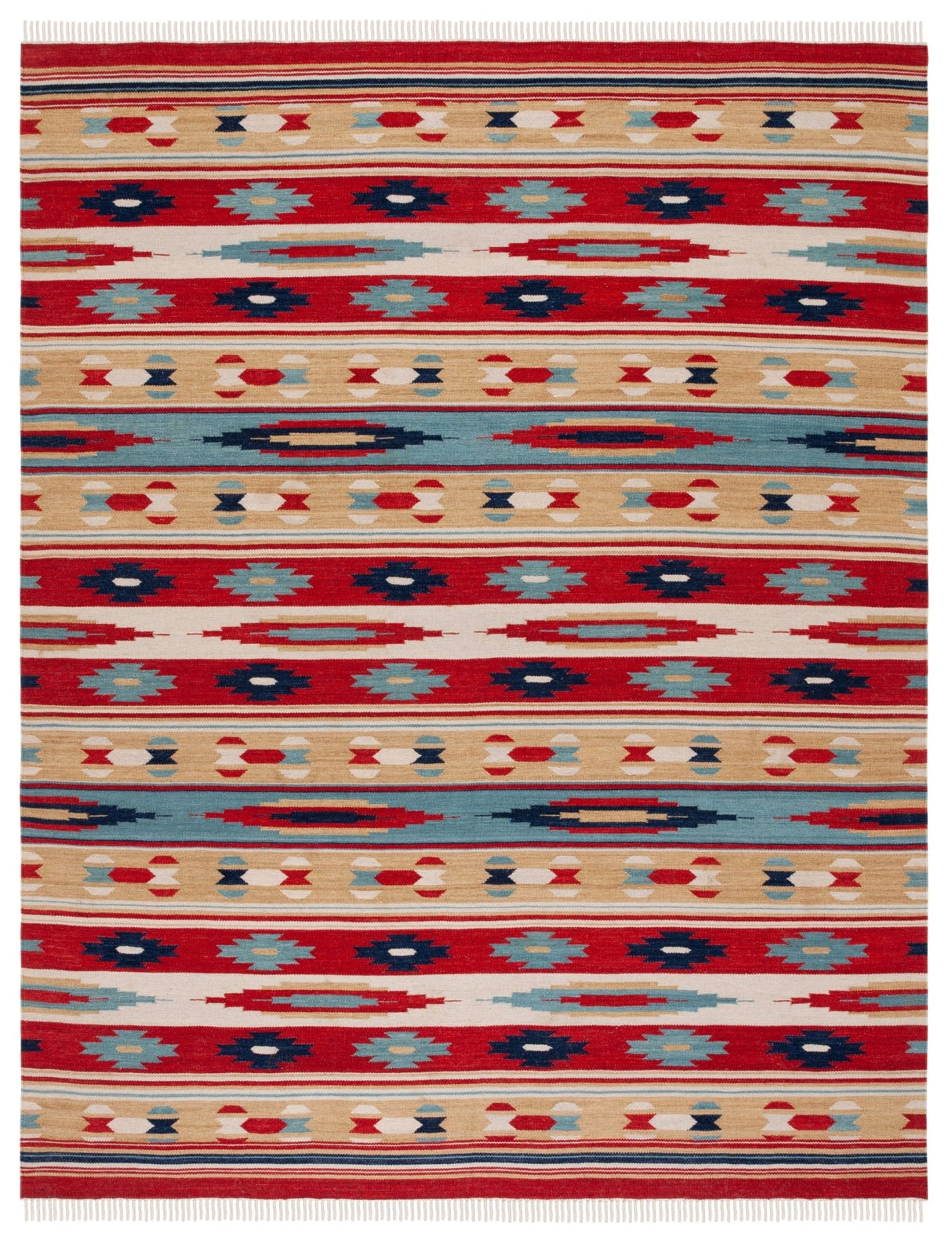 Safavieh Kilim Klm712A Beige/Red Rug - Safavieh - klm712a - 29