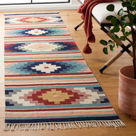 Safavieh Kilim Klm713U Light Pink/Blue Rug - Safavieh - klm713u - 29